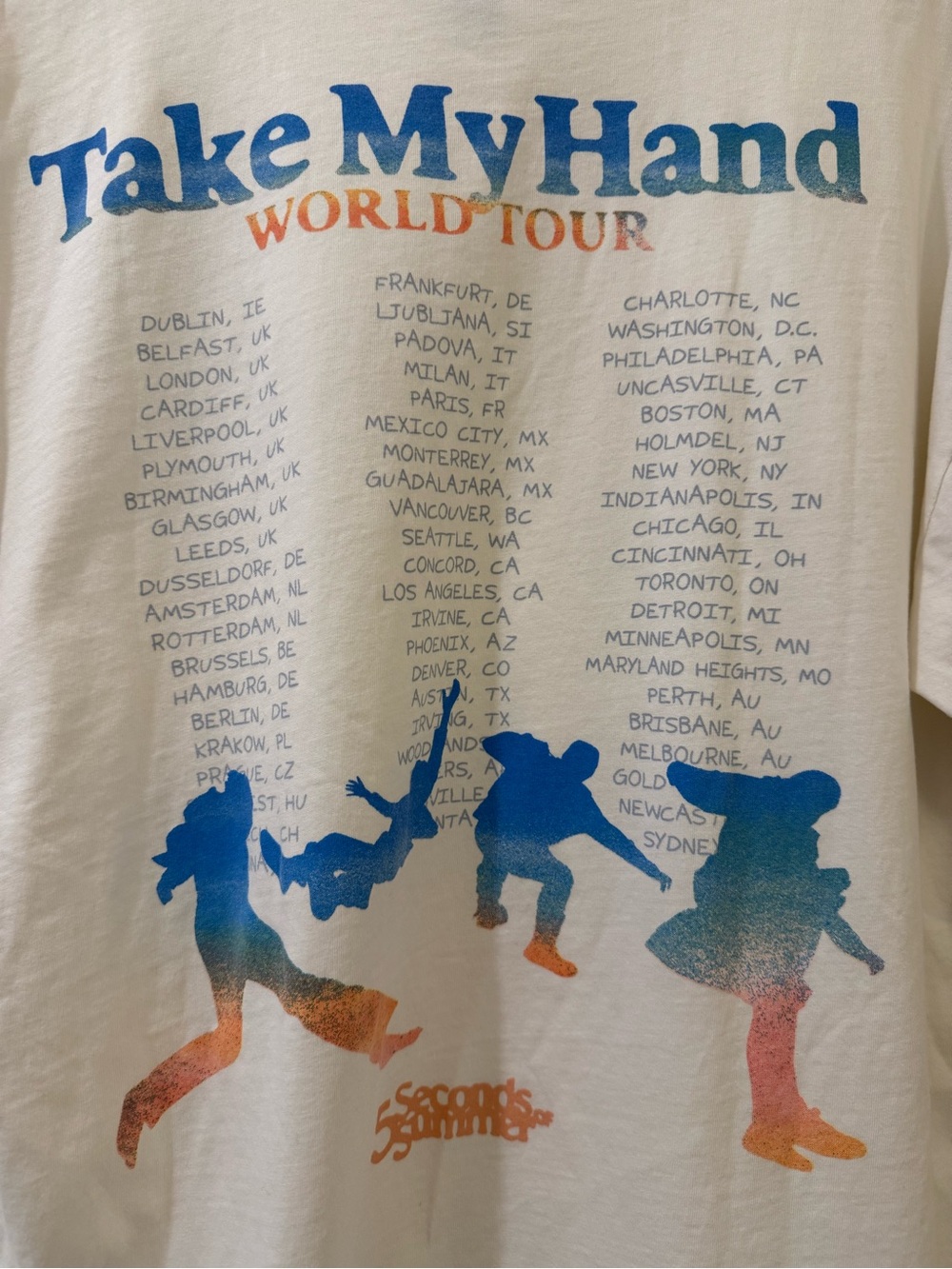 5 Seconds of Summer Take My Hand Tour Shirt